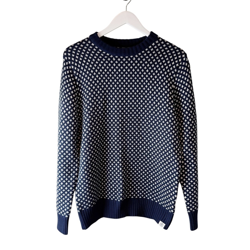 Long‎ Wharf Supply Co Edgartown Sewell Crew Mens Navy Blue Sweater Small